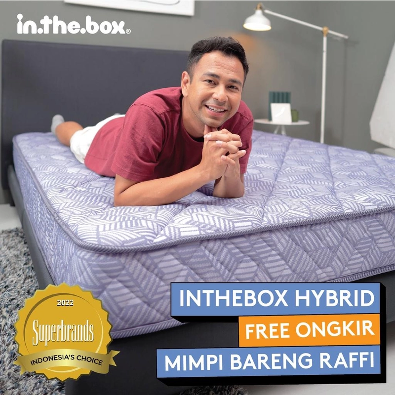 Product image INTHEBOX - Kasur Busa Hybrid Ukuran 160x200 (Queen) F388HB-JBS2-160NTR 160 x 200 cm Abu