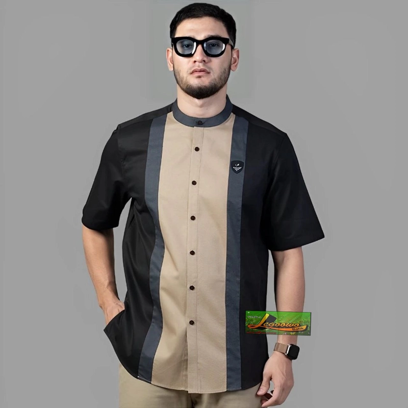 Product image legowo batik - Baju Koko Pria M Hitam Kombinasi