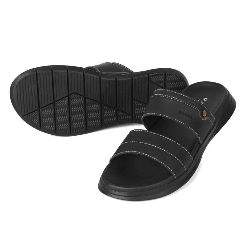 Product image RENINE ALZ 9003 Black/Camel Sandal Kulit Pria Ban Dua 39 Black