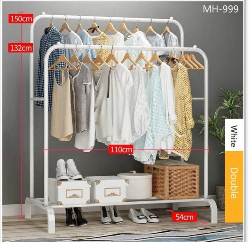Product image Galeripuko - Rak Gantung Baju Gawang 1 Tingkat dan 2 Tingkat 2 TINGKAT RANDOM [PO 3 hari Kerja]