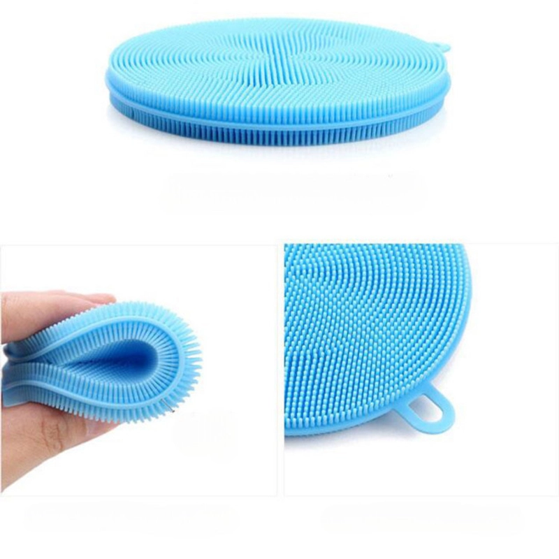 Product image KAMJE Spon Spons Sponge Cuci Piring Silikon Silicone Busa Pembersih Serbaguna KMJ074 KMJ074 RANDOM