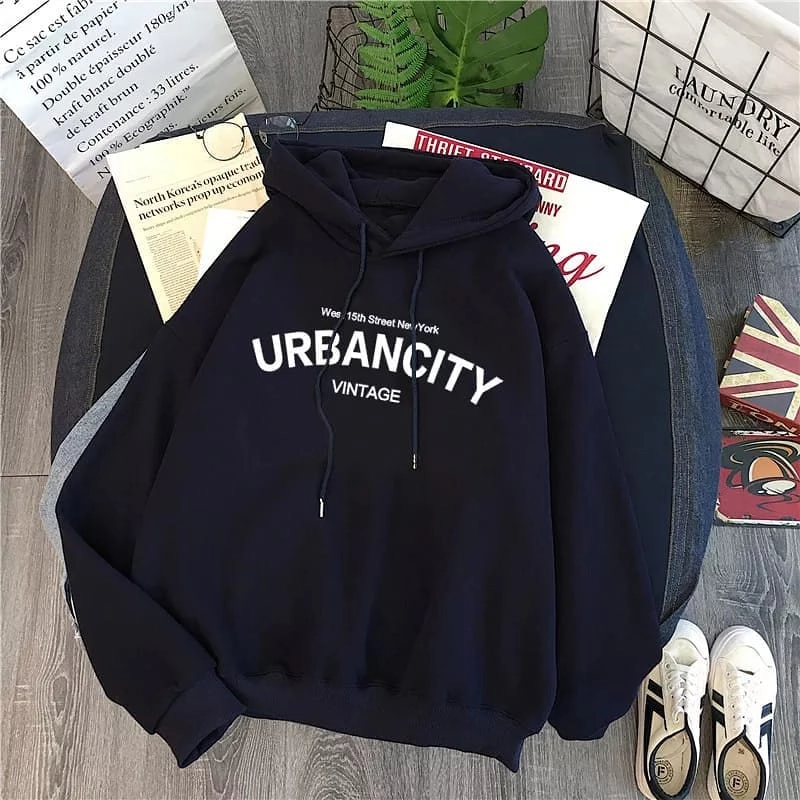 Product image LUXIA - Urbancity Swater Hoodie Pullover Premium Outerwear Jaket Basic Unisex Wanita Pria M Black