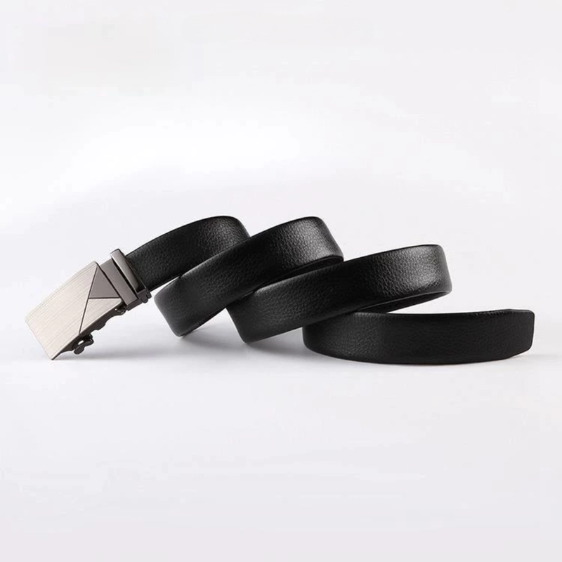 Product image KAHASIL - Ikat Pinggang Sabuk Gesper Pria Kulit Kepala Besi Model Rel Panjang 120cm KHBELT041 all variant HITAM