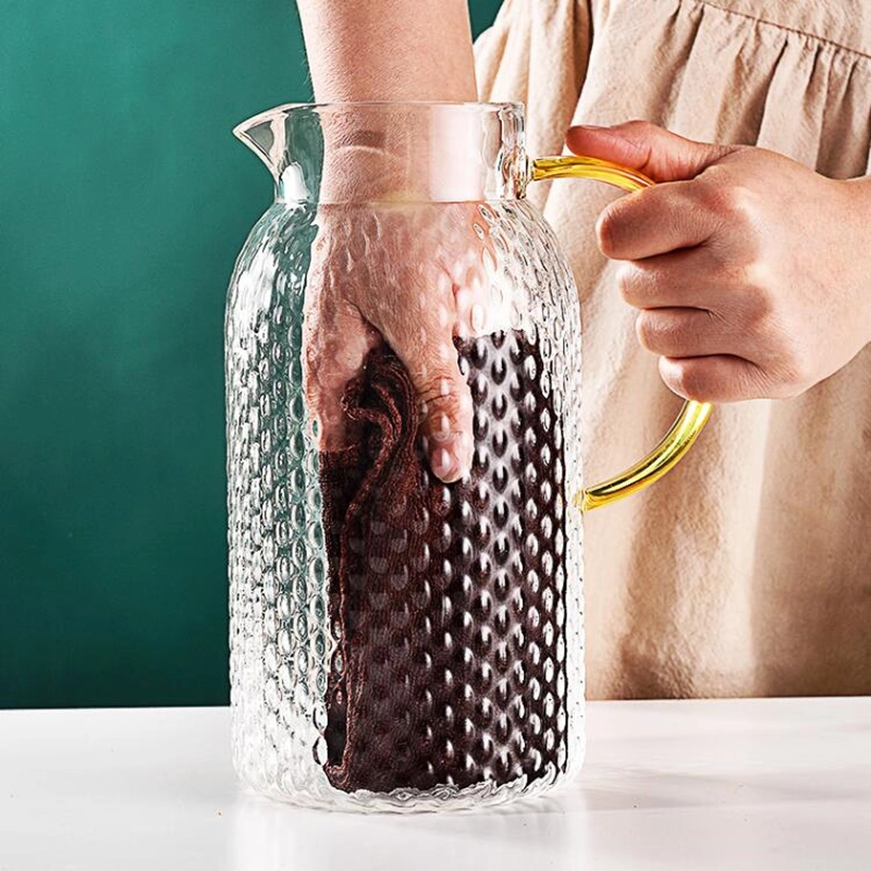 Product image RUMAH RAYA - (PO) Teko Teh Kaca Tahan Panas Glass Pitcher - BR-11 1000 ml Putih / Transparant