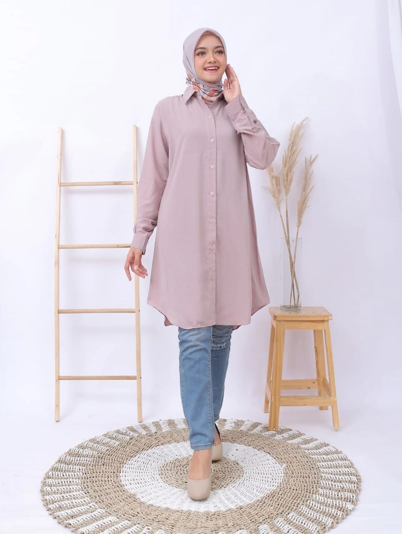 Product image Kemeja Tunik Polos Syahrinda Coksu Ukuran standar dan Jumbo size 1 coksu