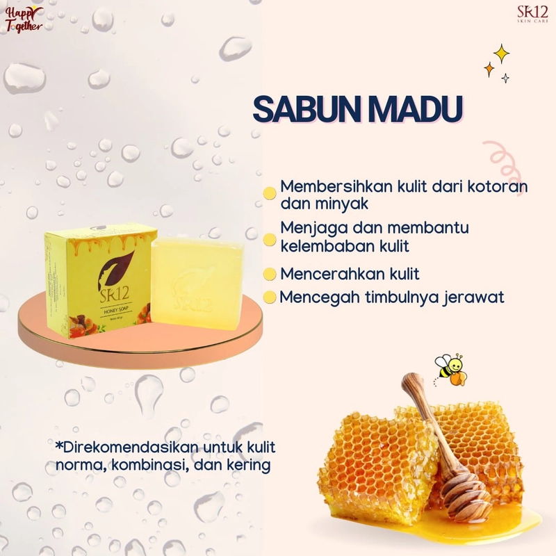 Product image SR12 Honey Soap Merawat Kulit Kering Dan Sensitif 60 gr Honey Soap
