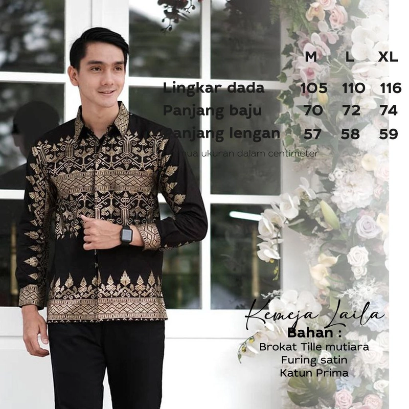 Product image COLLECTION SARJANA - Batik Brokat Modren - BATIK COUPLE LAILA - Katun Prima Halus Kebaya Allsize Laila