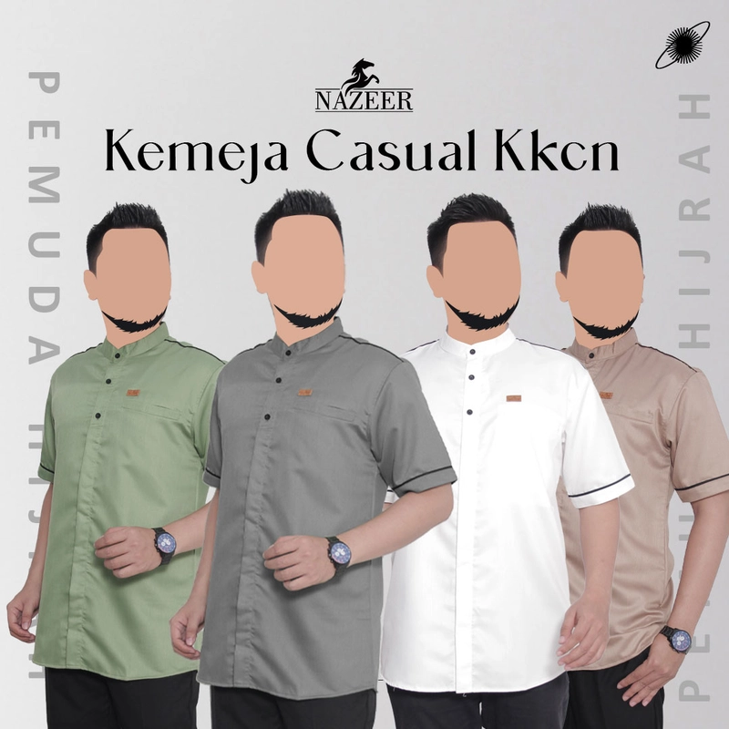 Product image Nazeer - Kemko Kemeja Koko Casual KKCN M Grey