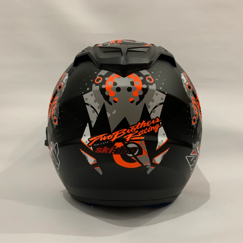 Product image CRX Helmet - Helm JP7 Skidoo Orange Doff - Double Visor (Kaca Clear & Smoke) Helm SNI Helem Dewasa L Skidoo Orange Doff