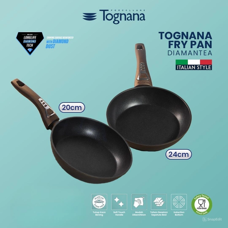 Product image Asta Homeware Official - Tognana Italy Frying Pan 20 cm dan 24 Cookware Set Set Tognana Frypan Duo