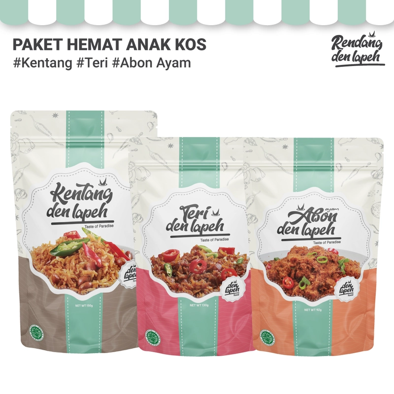 Product image Rendang Den Lapeh - PAKET HEMAT LAUK PRAKTIS DAN ENAK SPESIAL ANAK KOS 550 Paket Anak Kos