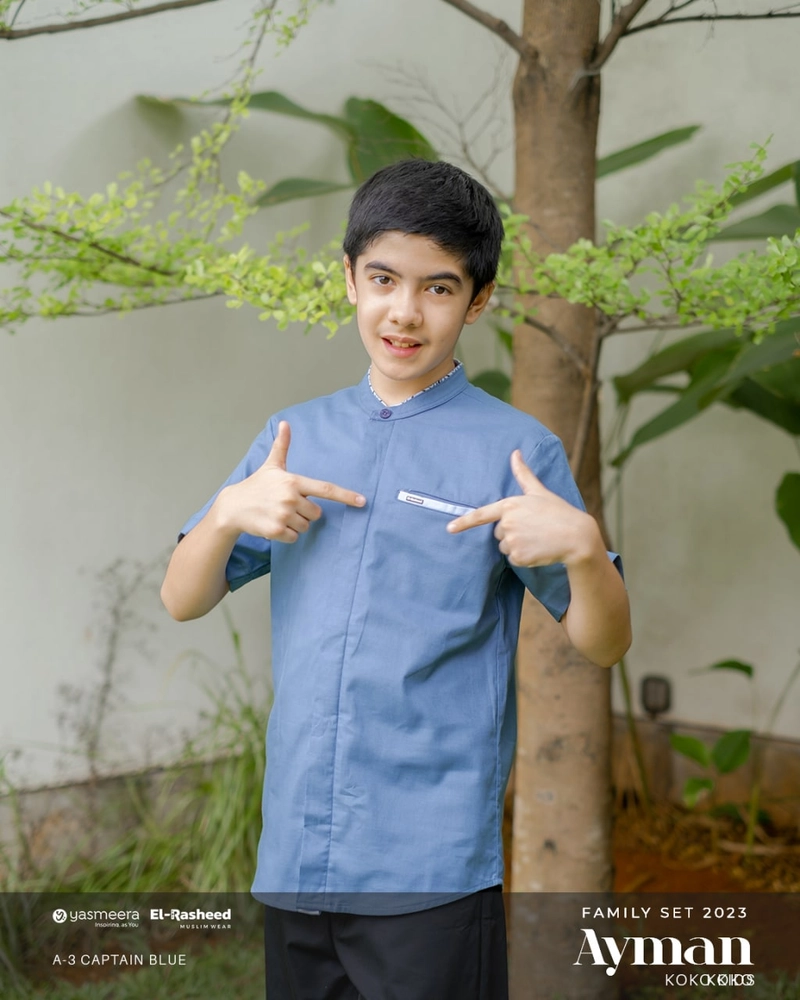 Product image Yasmeera Official - Baju Koko Ayman Anak XS CAPTAIN BLUE