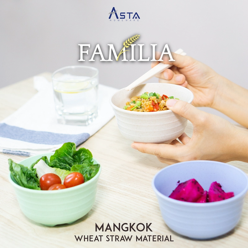 Product image Asta Homeware Official - Asta Mangkok Jerami Gandum Bowl Tebal Food Grade 11 cm Warna Pink