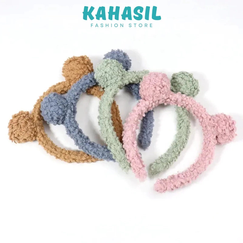 Product image KAHASIL - Bando Bandana Headband Aksesoris Rambut Bulu Lembut KMJ256 all variant COKELAT TUA