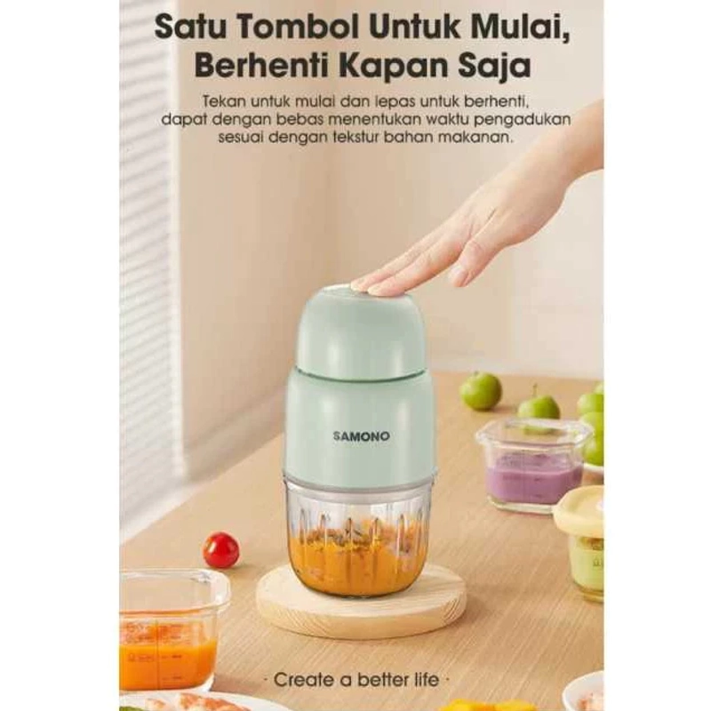 Product image UTAMAMEGA - Mini Food Chopper SW-MCB200 / SW-MCG200 200watt 300ml ( SWMCB200 / SWMCG200 ) Warna Random