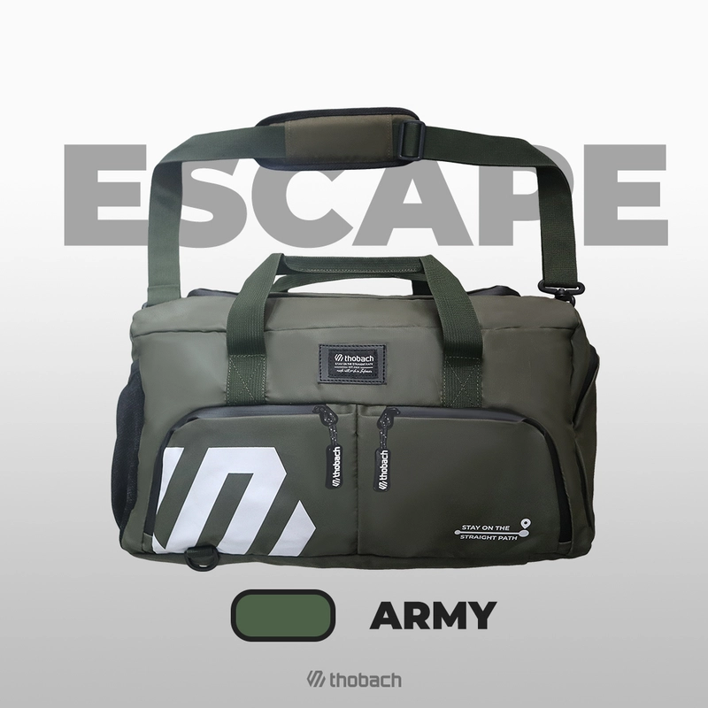 Product image Thobach official - THOBACH Tas Ransel Travel Bag Anti Air Waterproof ESCAPE All size Army