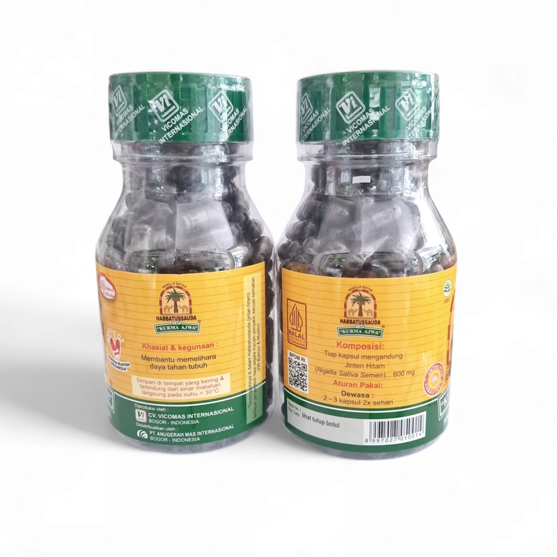Product image Habbatussauda Cap Kurma Ajwa - Habbatussauda Serbuk 100kps hitam
