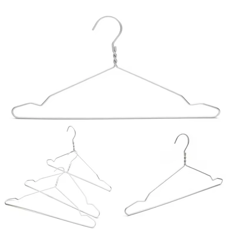 Product image KAMJE Hanger Gantungan Baju Jemuran Besi Stainless Steel Isi 10pcs KMJ056 KMJ056 SILVER