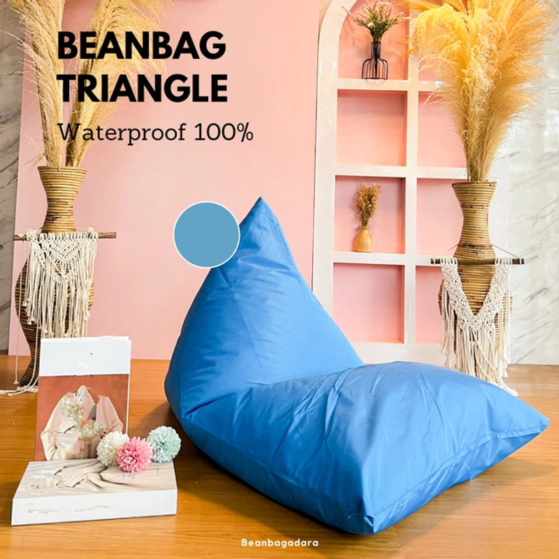 Product image Beanbag adara - Beanbag Sofa Triangle Waterproof Anti-Air PLUS ISI Size M L XL Komplit Siap Pakai M Biru Turkish