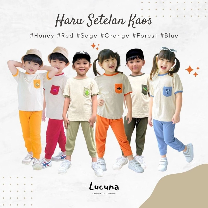 Product image Lucuna - Haru Setelan Kaos Anak Unisex 1 Honey