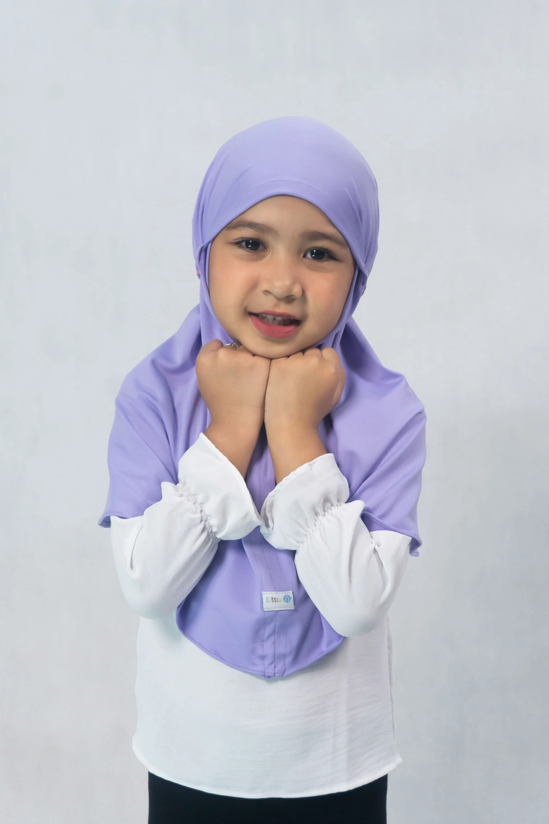 Product image Little Neosack Hijab Instan Anak Jersey Geblus I Jilbab Anak Premium kerudung Anak 3 - 10 Tahun MECC ALL SIZE LILAC