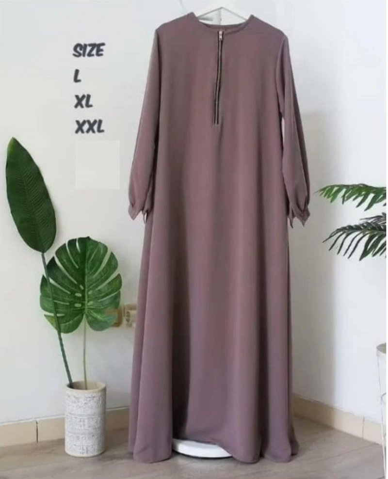 Product image Mukena Koe - Mukena Koe - Mokenakoe konfeksi - Abaya Dewasa Turkey - Abaya Wolpeach - Abaya Polos L Asy Grey