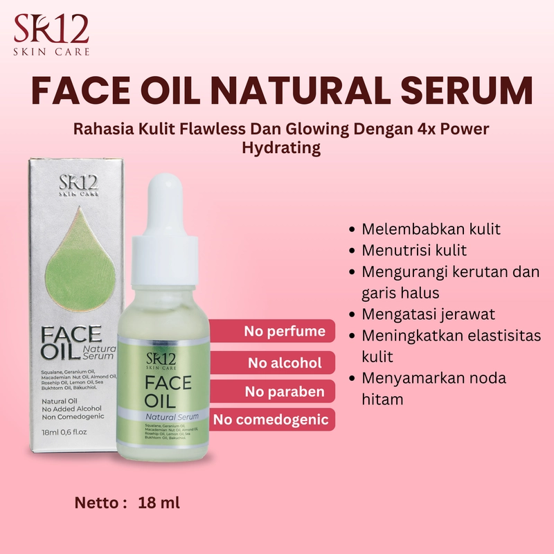 Product image SR12 Face Oil Natural Serum 5x Power Hydrating Melembabkan Kulit Dan Antiaging 18ml face oil