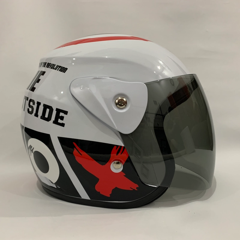 Product image Helm Nuvo Outside Putih Glossy - Helm SNI - Helm Dewasa L Outside Putih Glossy