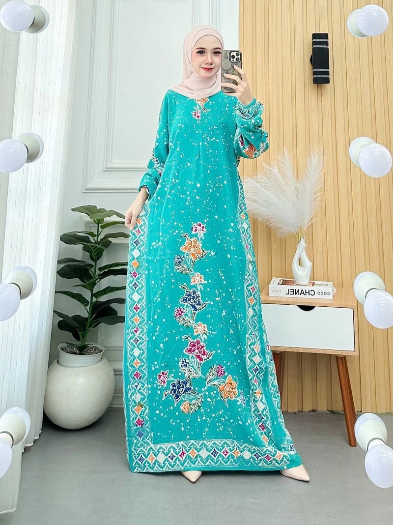 Product image Batik Ayodha - GAMIS AURORA ALLSIZE STANDART LD 114cm Allsize D