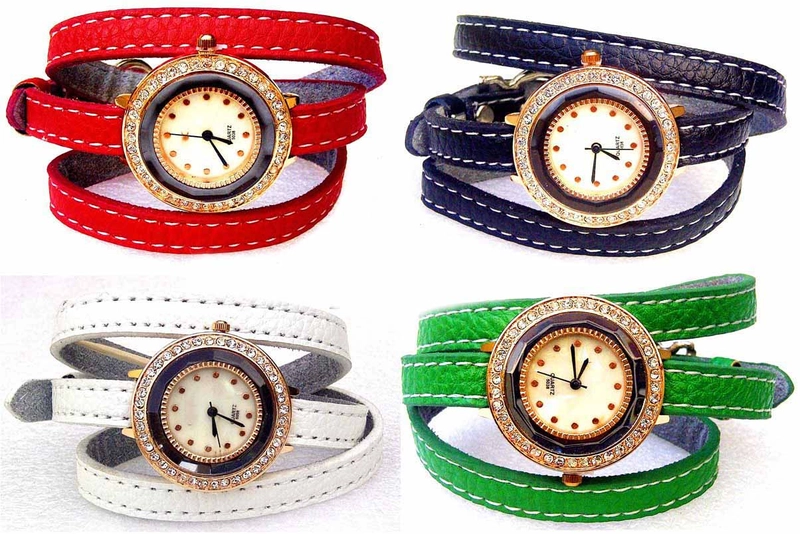 Product image Lanc Fashion - jam Tangan Kulit Long Pure Female Lilit Gelang Kasual Warna coffee