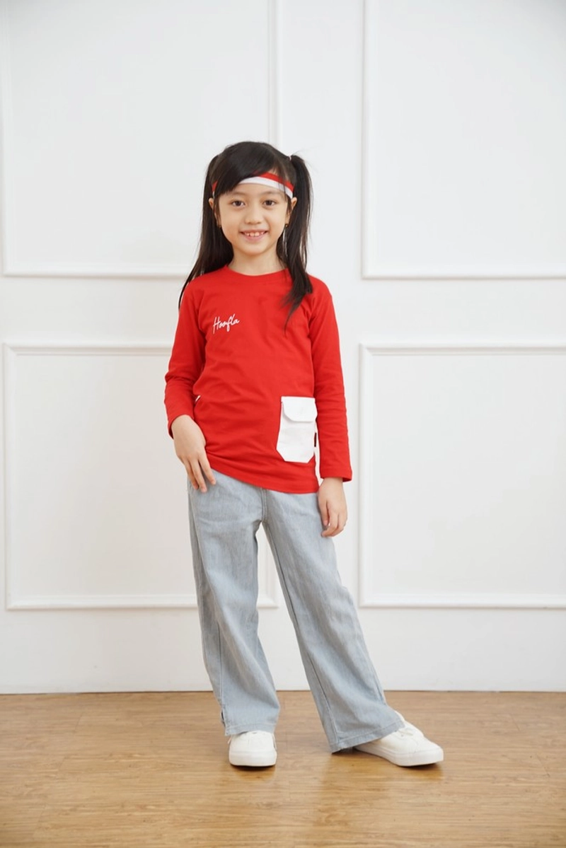 Product image Hoofla - Kaos Anak Panjang Lukita Sarimbit Series S Merah