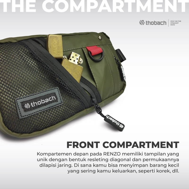 Product image Thobach official - THOBACH Waistbag Anti Air Waterproof RENZO 200 gr Army
