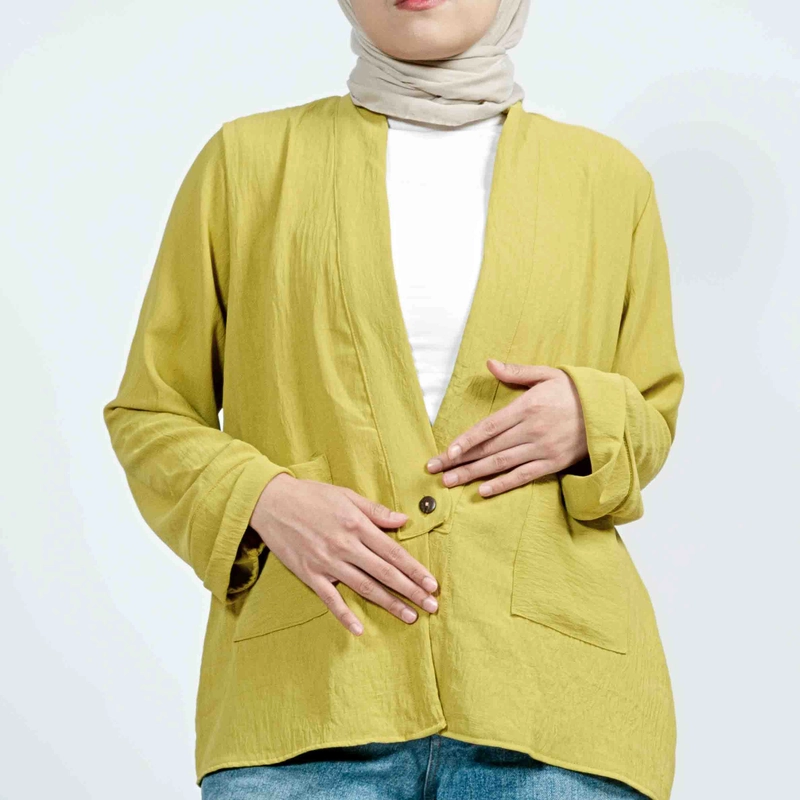 Product image Sseolshop - Disha Cardigan Wanita Crinkle XL Lemon