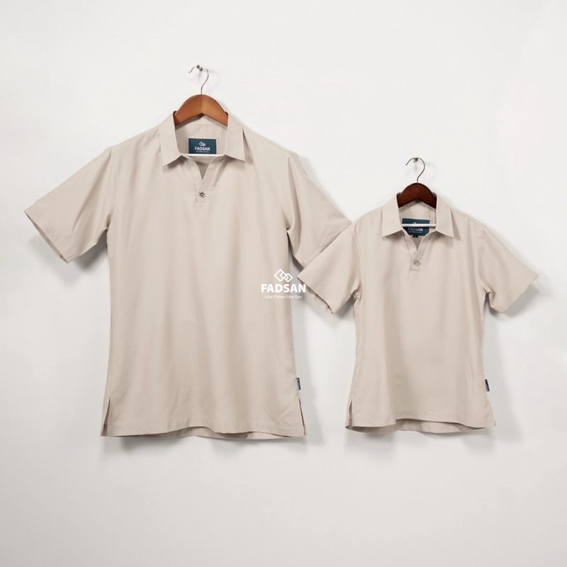 Product image FADSAN - Kemeja Formal Casual Lengan Pendek Ayah dan Anak Warna Bittersweet Mocca - Palta Series SIZE ANAK XS BITTERSWEET MOCCA