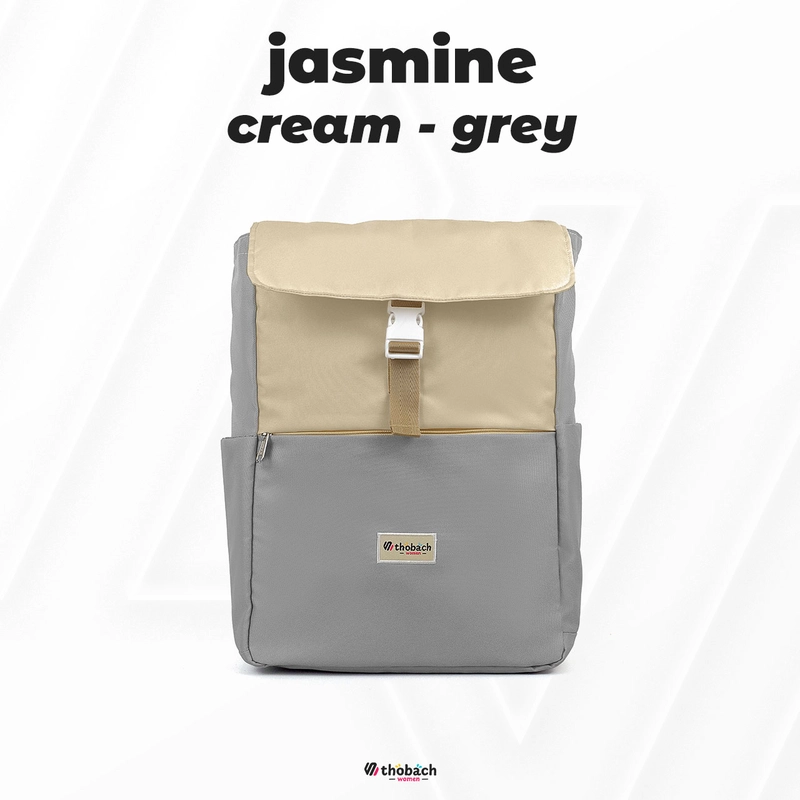 Product image Thobach official - THOBACH WOMAN-TAS RANSEL WANITA JASMINE BACKPACK MULTIFUNGSI ALL SIZE Cream-Grey