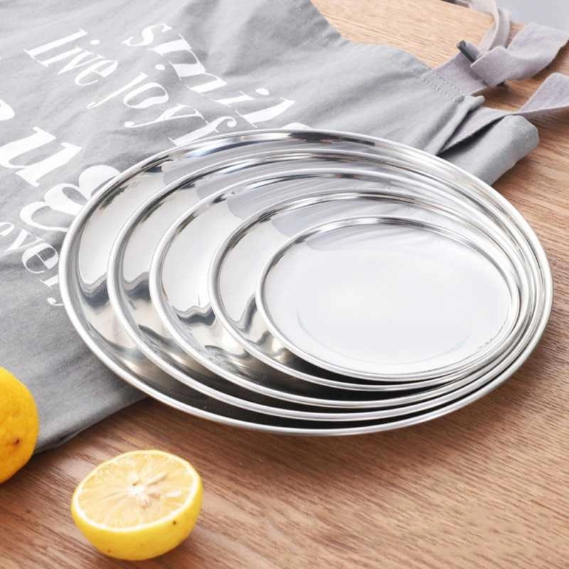 Product image RUMAH RAYA - (PO) Piring European Style Stainless Steel - Silver 14 cm 1 pcs