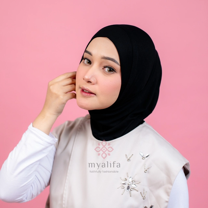 Product image Myalifa Official Store - Hijab Sport Daily Hijab Instan Viscose Rayon Airy Annya Size S Bergo Instan Hijab oSport Kenkinian N S Black