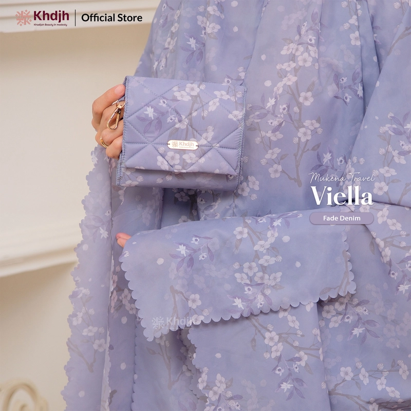 Product image KhadijahLabel - Mukena Traveling Mukena Parasut Mukena Premium Jumbo Motif 2 in 1 Viella Jumbo Fade Denim