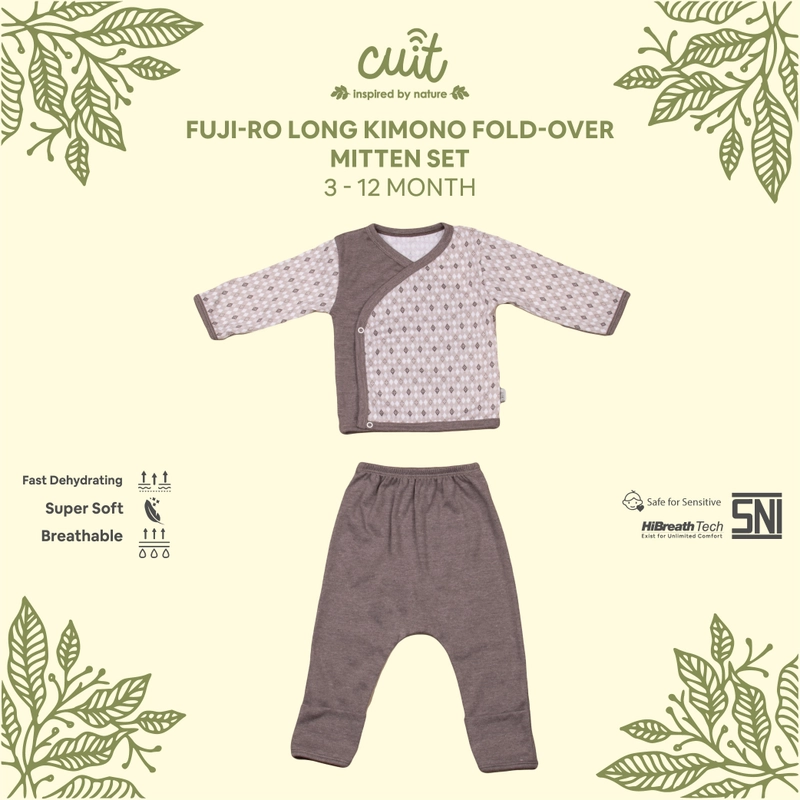 Product image CUIT Setelan Anak Laki-laki Kimono Fujiro Set - Piyama Bayi S (3-6 Bulan) Choco
