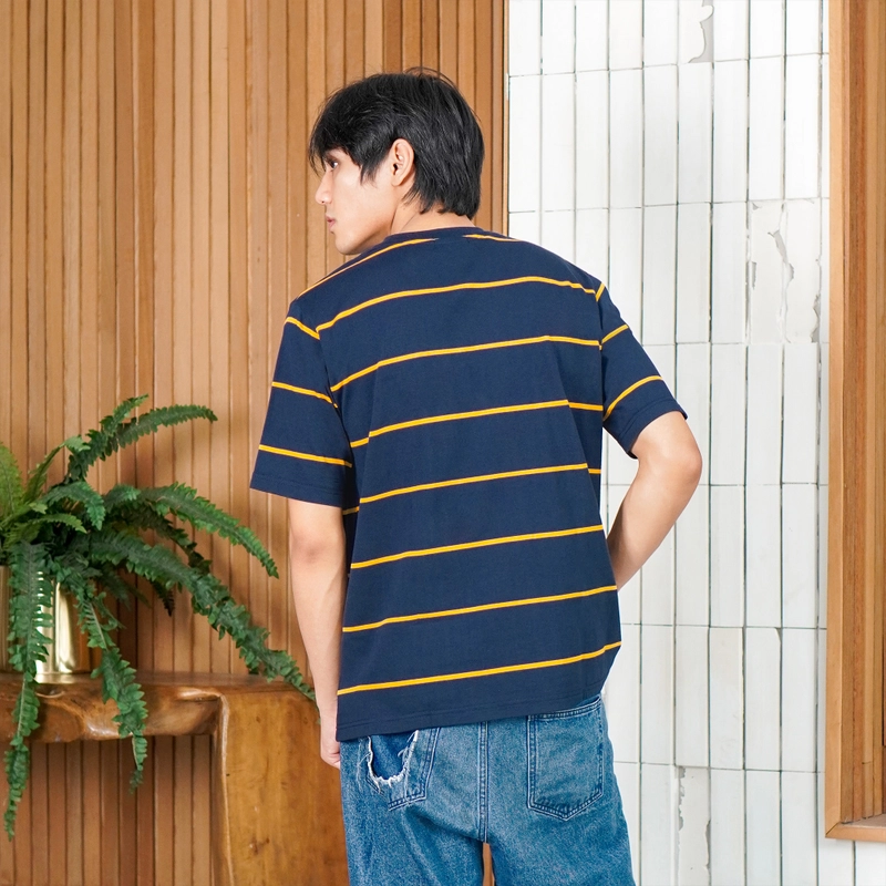 Product image MATSUDA APPAREL - MATSUDA Kaos Oversize Stripe Ritto S (LD 108 CM) NAVY