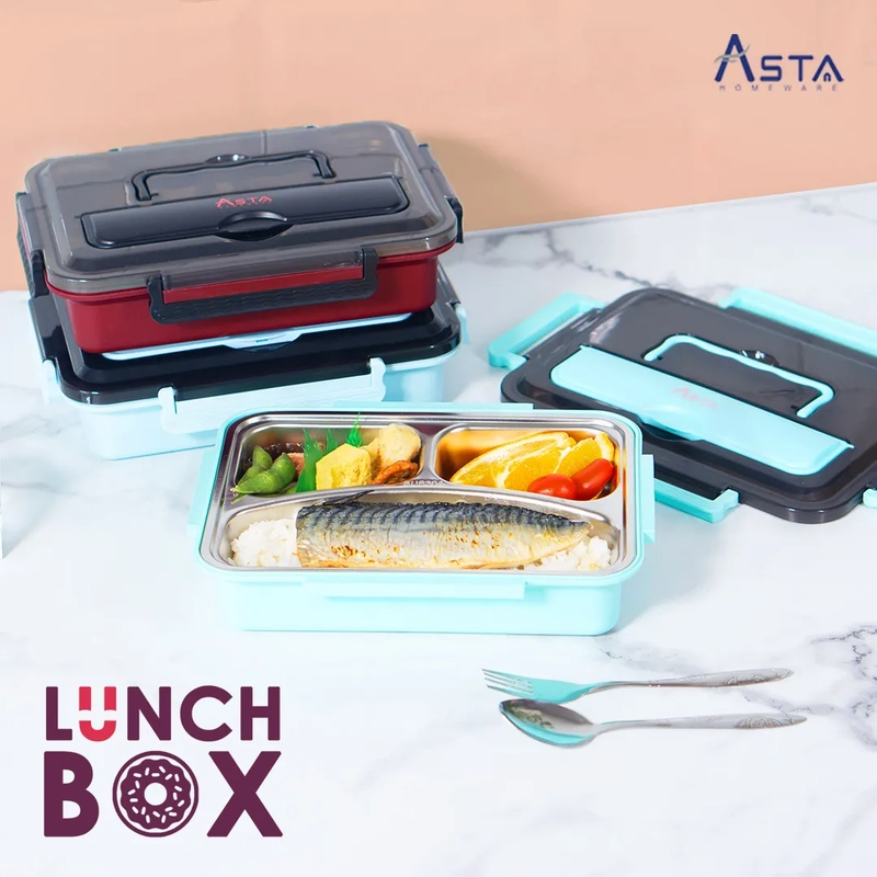 Product image Asta Homeware - Asta Tempat Makan Siang Lunch Box Stainless 649 Biru