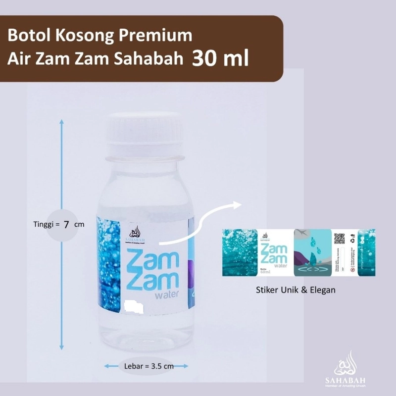 Product image Sahabah Store - Sahabah Store - Botol Air Zam Zam Kosong Sahabah Kemasan 30ml