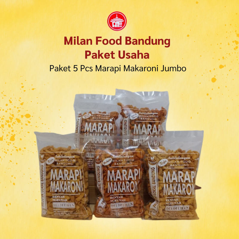 Product image Milan Food Bandung - Paket Usaha 5 pcs Marapi Makaroni Jumbo Snack Makanan Ringan 200gr - Mix