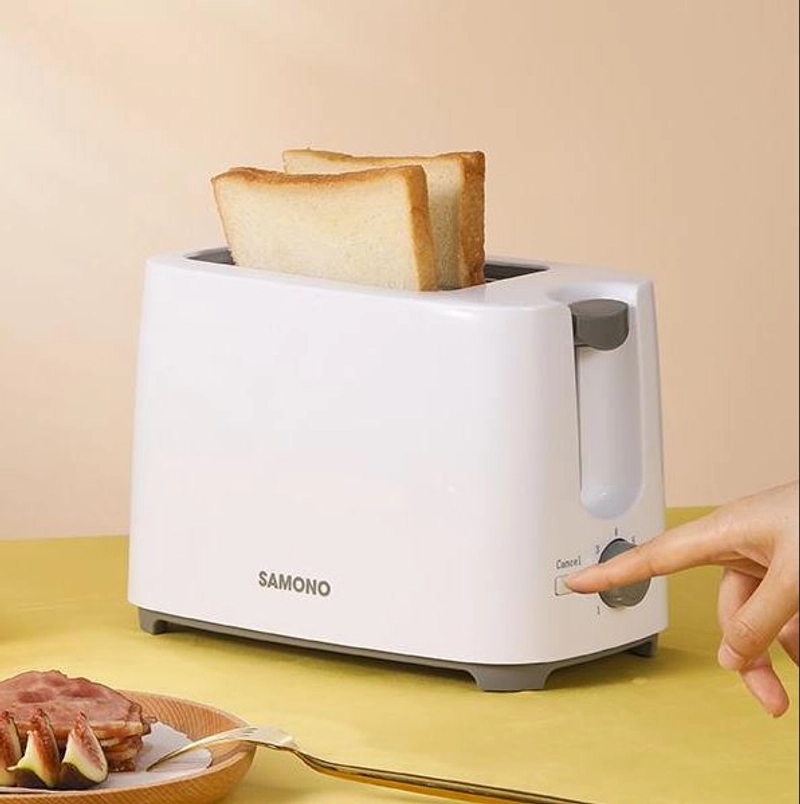 Product image UTAMAMEGA - Toaster Alat Panggang Roti Samono SW-TW750 2 Slices Dengan 7 Leves Kontrol Warna Putih