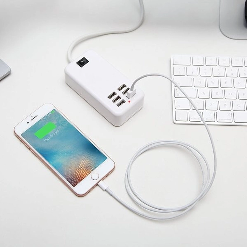 Product image V Lights - Charger USB 6 Ports A252 PUTIH
