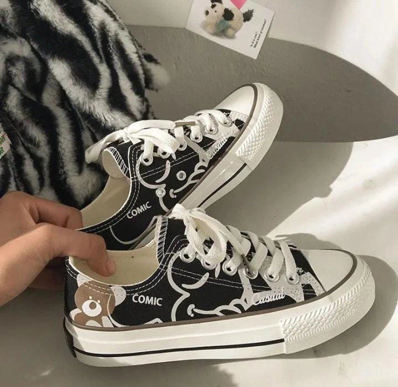 Product image LUXIA - Sepatu Kets Sneakers Wanita Casual Daily Fashion Comic 37 HITAM