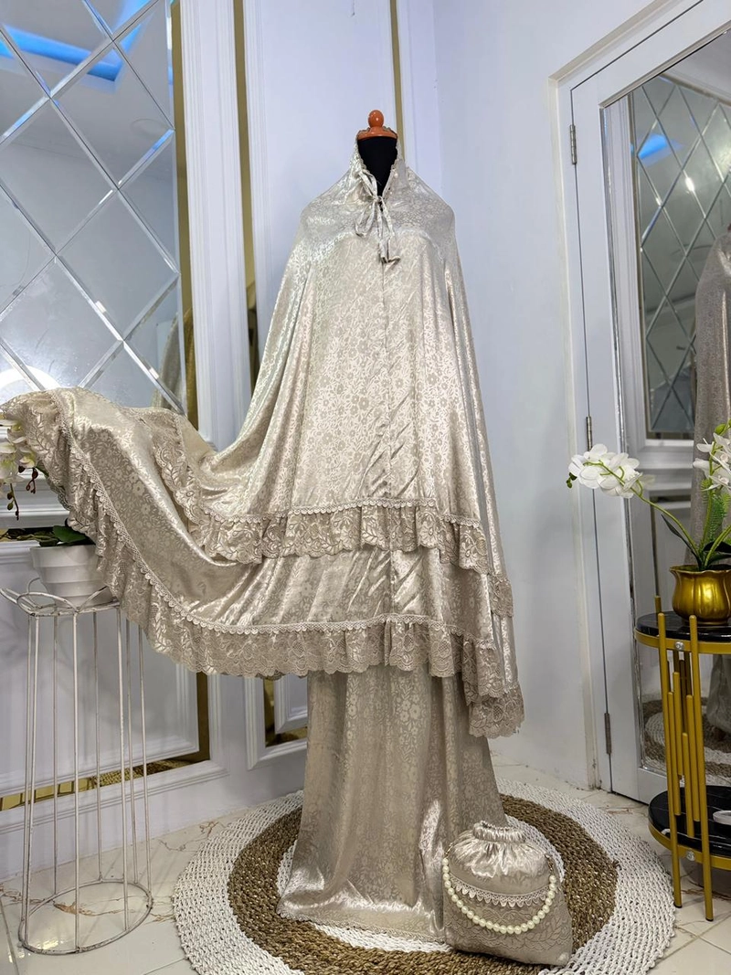 Product image SRIAYU COLLECTION - Mukena Armany Renda Ruffle by SRIAYU ALL SIZE KHAKI