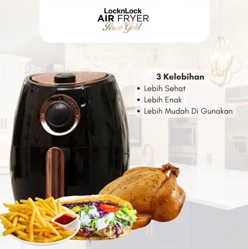 Product image UTAMAMEGA - LocknLock Air Fryer Penggorengan 2L - EJF126BMNC Type EJF126BMNC