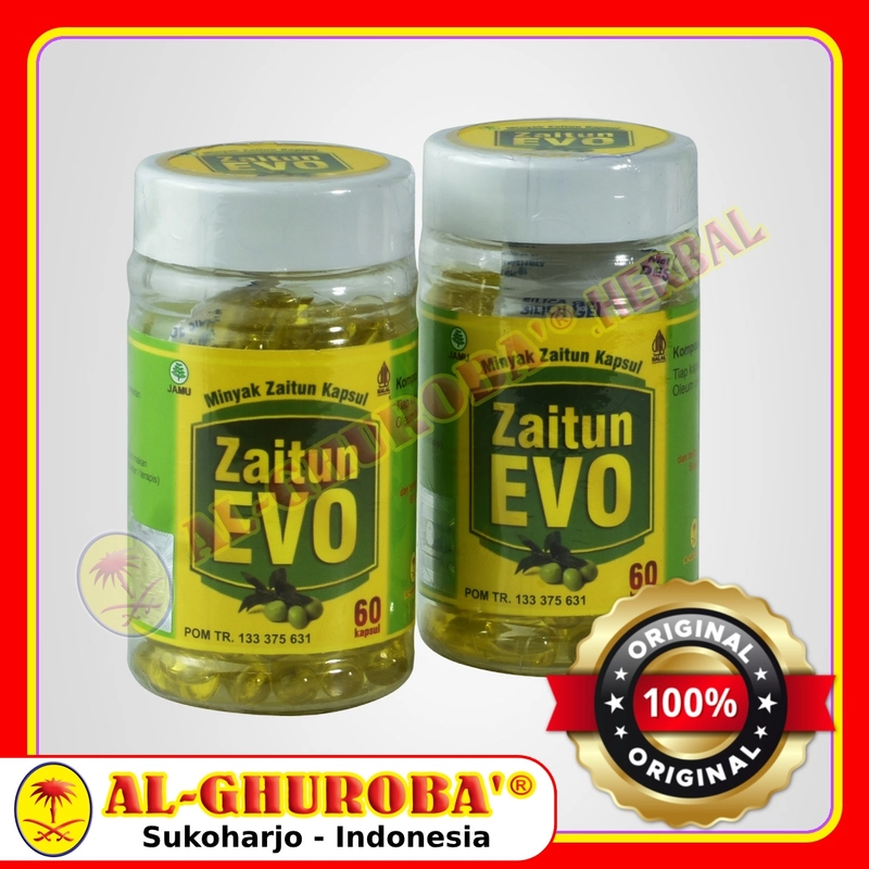 Product image Al-Ghuroba Herbal - Kapsul Minyak Zaitun Extra Virgin EVO Al Ghuroba isi 30-60-150-200 BPOM HALAL 30 Kapsul Minyak