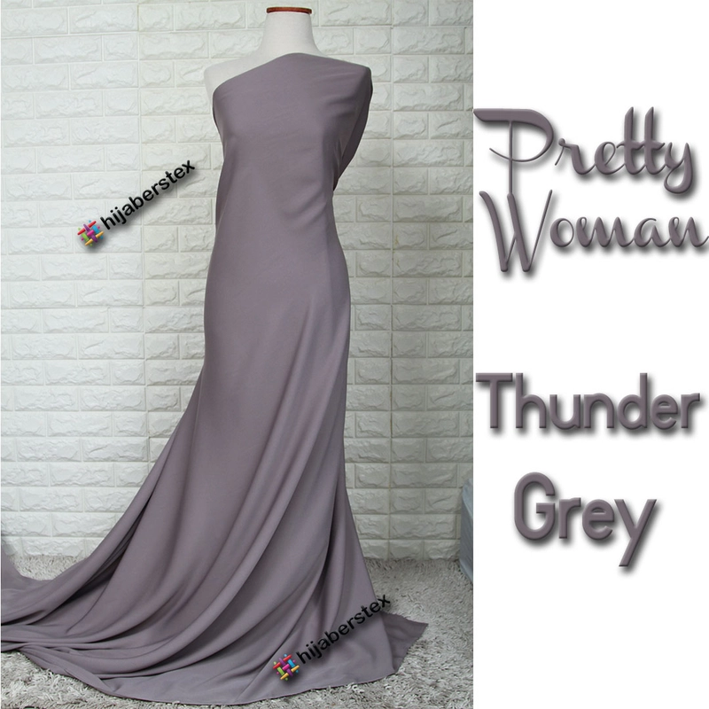 Product image Hijaberstex - HijabersTex 1/2 Meter Kain PRETTY WOMAN 1/2 Meter Thunder Grey